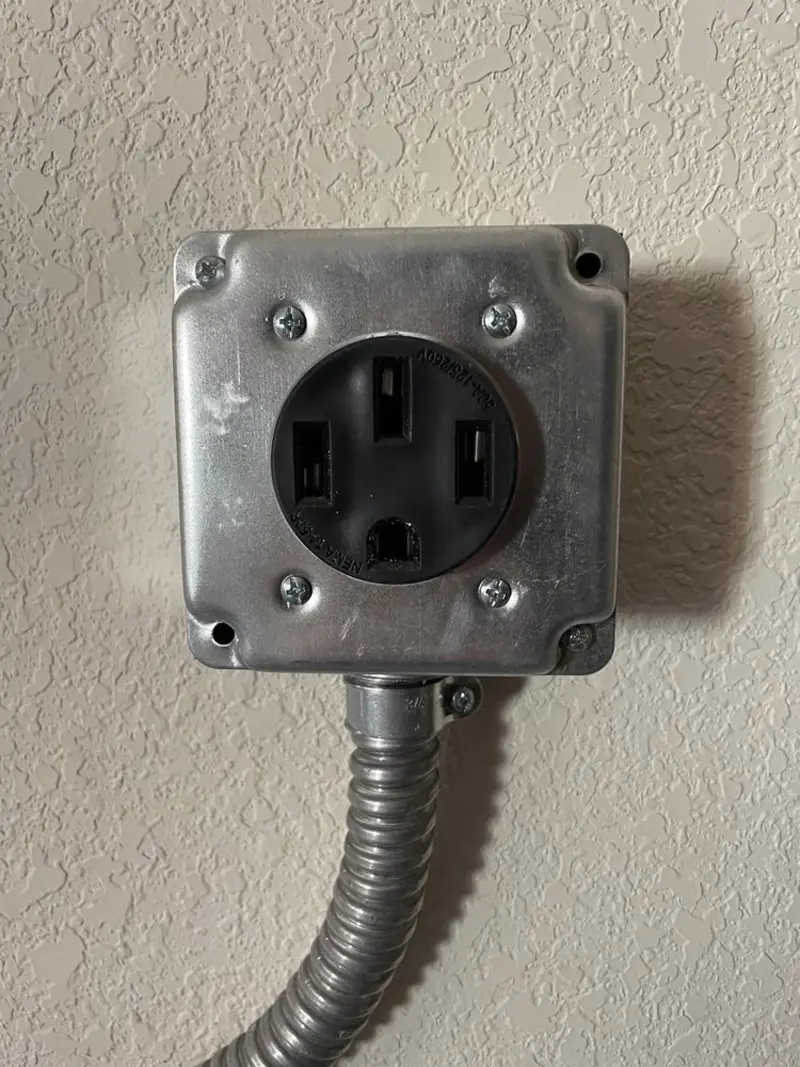 NEMA 14-50 outlet installed for Smart Home Electrical in Orland Hills